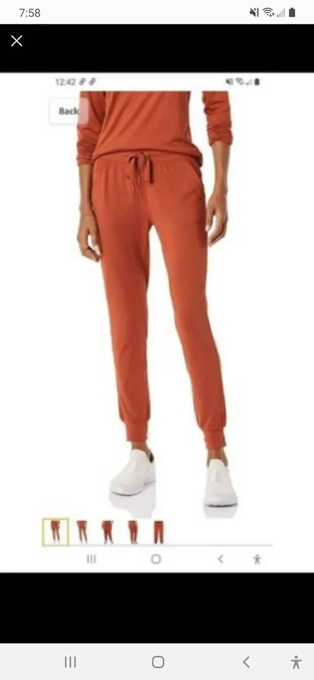 New Medium Amazon Essentials Chestnut Brown Casual Athletic Joggers Loungewear